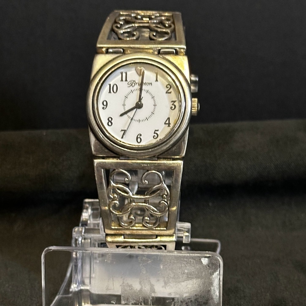 Brighton Richardson Watch‎ Womens OS Silver Scroll Filigree Heart Analog Quartz